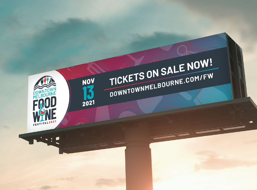 Downtown Melbourne Food & Wine Festival Billboard