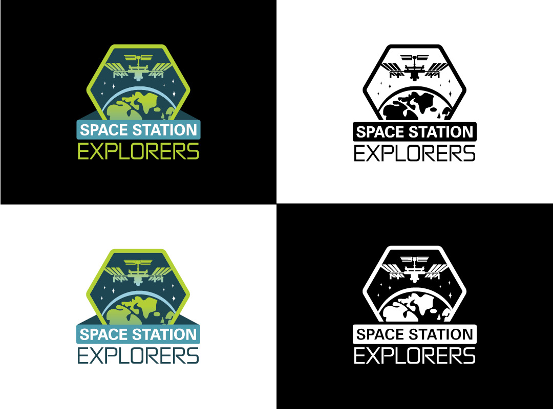Space Station Explorers Logo Variations